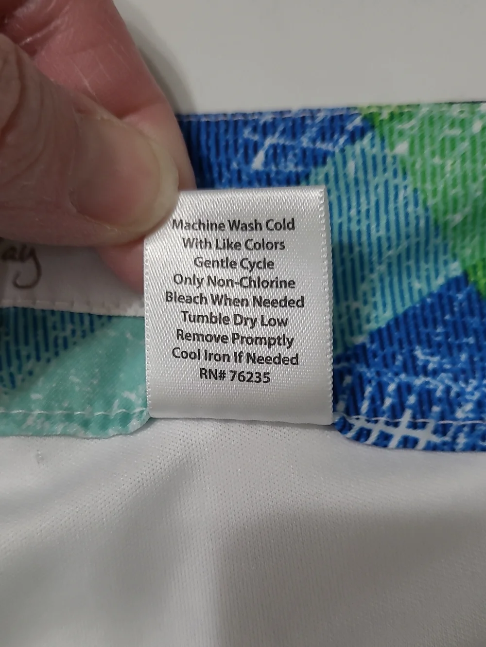 Coral Bay Blue, Green & White Abstract Plaid Skort with Zip Side size 10